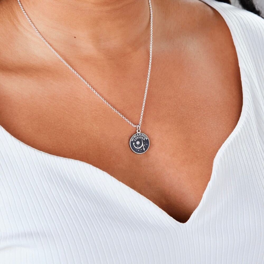 Harry Potter‎ Necklace Wingardium Leviosa 22” Adjustable Sterling Silver - Picture 2 of 10